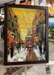 İstiklal Caddesi ve Tramvay Yağlı Boya Tablo resmi