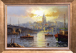 Eminönü ve Galata Köprüsü Yağlı Boya Tablo resmi