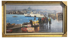 Eminönü ve Balıkçılar Yağlı Boya Tablo resmi