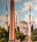 Sultanahmet Meydanı ve Tarihi Dikilitaş Yağlı Boya Tablo resmi