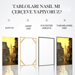 Ne Mutlu Türküm Diyene Kafide Üzeri Yağlı Boya Tablo resmi