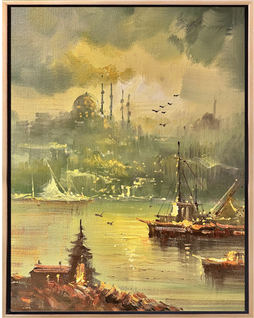 Işığın Kıyısında Manzara Yağlı Boya Tablo resmi