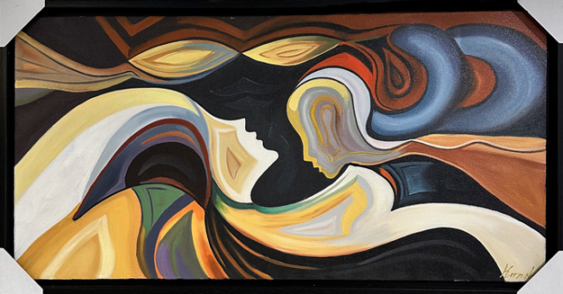 Anne Sevgisi Yağlı Boya Tablo resmi