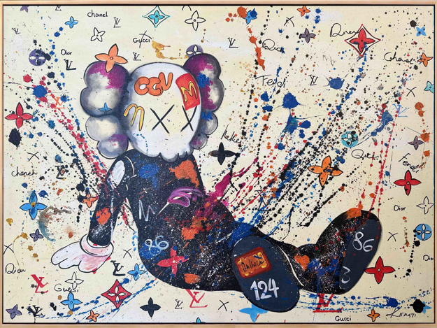 Pop Art Figüratif Renkli Yağlı Boya Tablo resmi