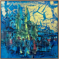 İstanbul Ortaköy Manzarası Yağlı Boya Tablosu resmi