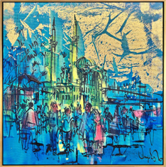 İstanbul Ortaköy Manzarası Yağlı Boya Tablosu resmi